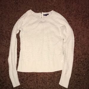 White knitted sweater
